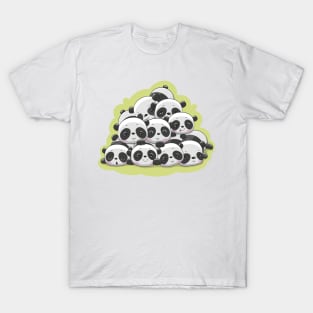 Cute Cartoon Pandas T-Shirt